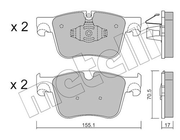 Колодки передні 2209851 METELLI