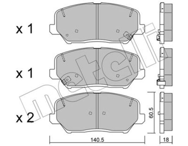 Колодки гальмівні передні, дискові 2209970 METELLI