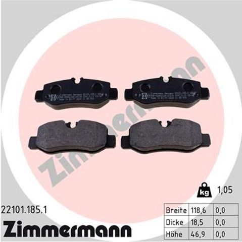 Задні колодки 221011851 ZIMMERMANN