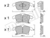 Колодки передні 2210390 METELLI