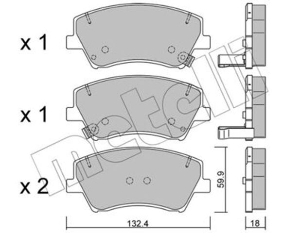 Колодки передні 2210920 METELLI