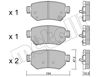 Задні колодки 2211590 METELLI