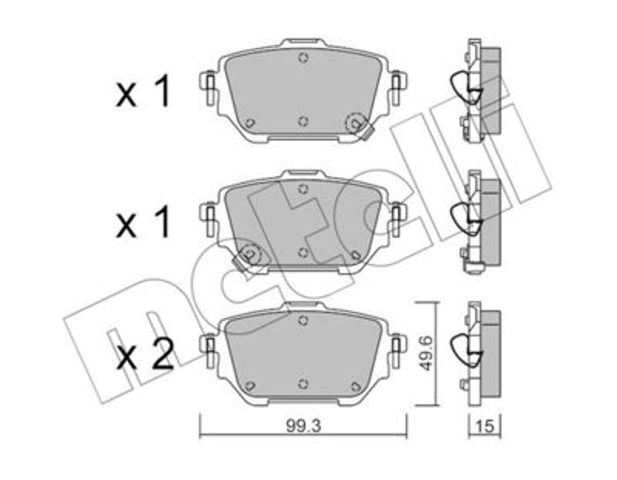 Задні колодки 2212360 METELLI