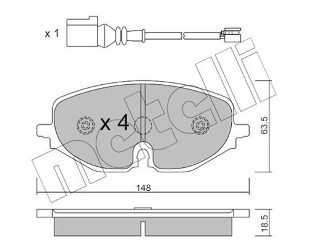 Дискові гальма 2212800 METELLI
