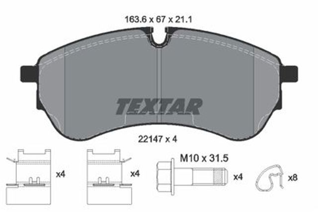 Гальмівні колодки 2214701 TEXTAR
