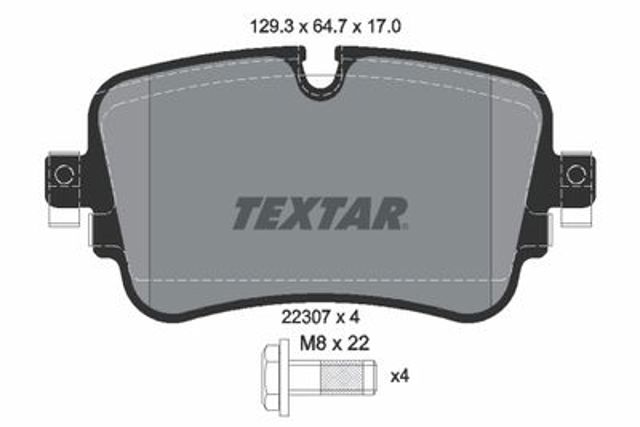 Колодки на гальмо задній дисковий 2230701 TEXTAR