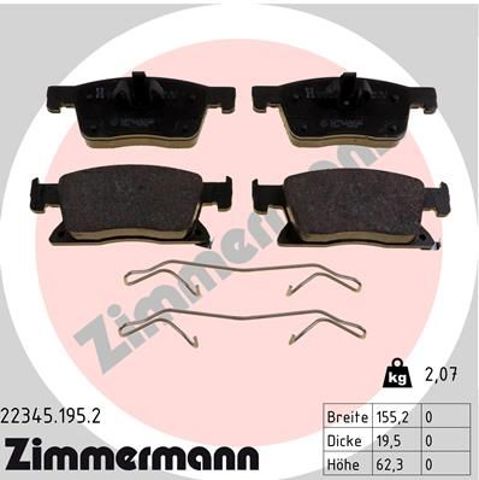 Гальмівні колодки 223451952 ZIMMERMANN