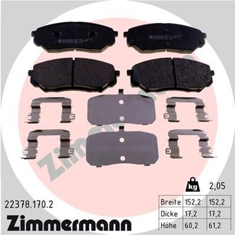 Тормозні колодки 223781702 ZIMMERMANN