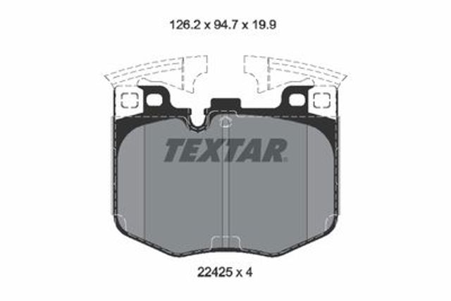 Колодки передні 2242501 TEXTAR