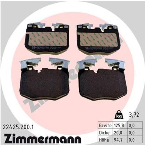 Дискові гальма 224252001 ZIMMERMANN