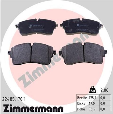 Колодки передні 224851701 ZIMMERMANN