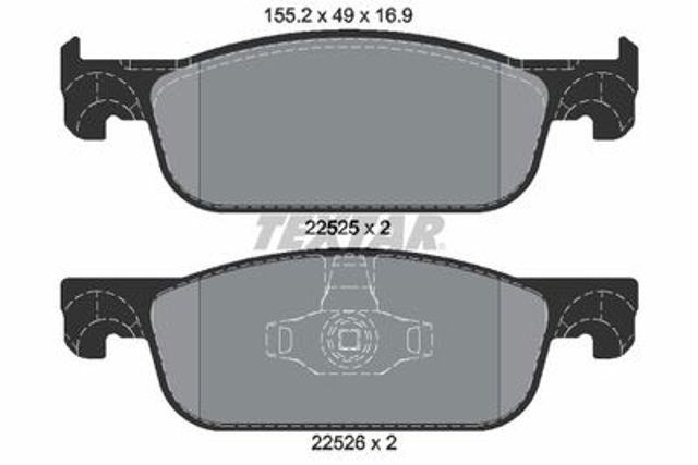 Передні гальмівні колодки 2252501 TEXTAR