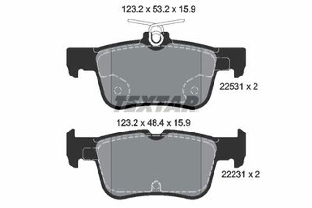 Задні колодки 2253101 TEXTAR