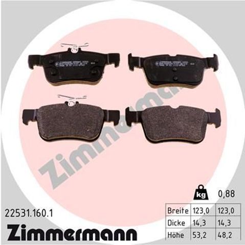 Колодки на гальмо задній дисковий 225311601 ZIMMERMANN