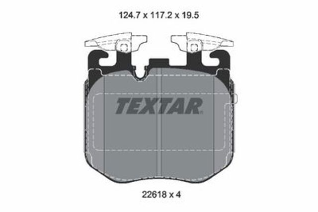 Колодки гальмівні передні, дискові 2261801 TEXTAR