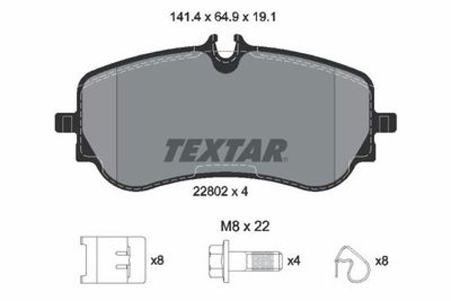 Задні дискові колодки 2280201 TEXTAR