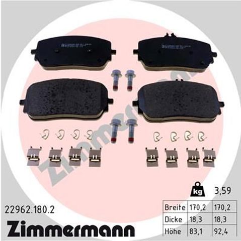 Колодки передні 229621802 ZIMMERMANN