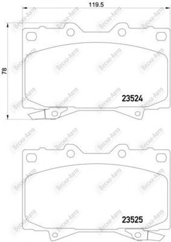 Колодки передні 2352402 TEXTAR