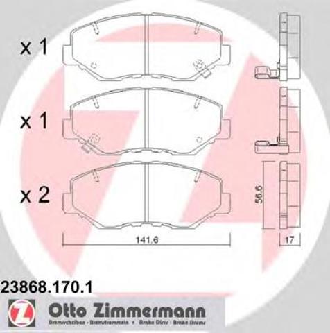 Гальмівні колодки 238681701 ZIMMERMANN