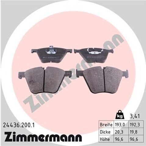 Дискові гальма 244362001 ZIMMERMANN