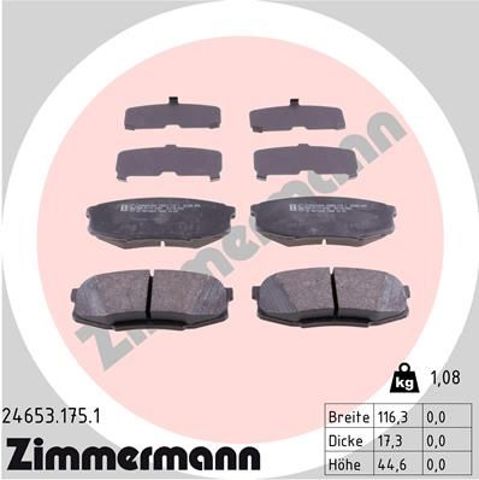 Задні колодки 246531751 ZIMMERMANN