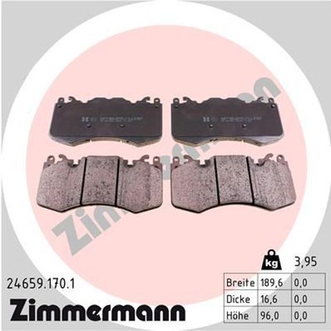 Тормозні колодки 246591701 ZIMMERMANN