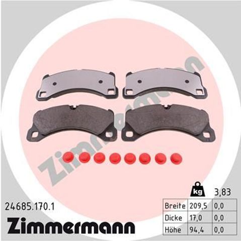 Колодки передні 246851701 ZIMMERMANN