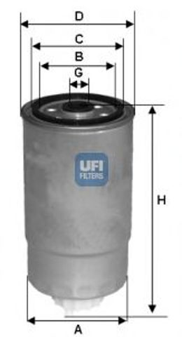 Bosch n2013 фільтр паливний диз, citroen jumper 2,0/2,2/2,8hdi  02- 24.H2O.05