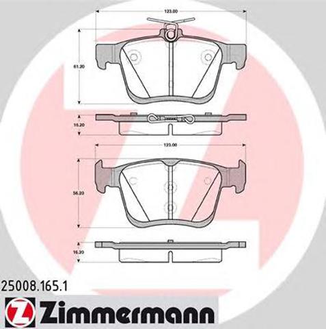 Задні колодки 250081651 ZIMMERMANN