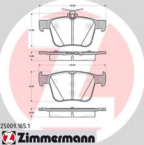 Колодки на гальмо задній дисковий 250091651 ZIMMERMANN