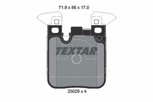 Колодки гальмові задні, дискові 2502902 TEXTAR