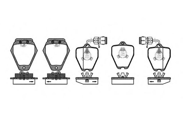 Bosch vw гальмівні колодки передні  (з датчик,) audi a8 2,5tdi/3,7  -02 2508.02