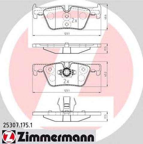 Колодки на гальмо задній дисковий 253071751 ZIMMERMANN