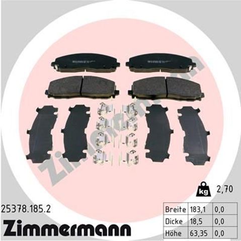 Тормозні колодки 253781852 ZIMMERMANN