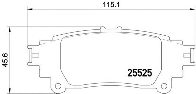 Задні гальмівні колодки 2552501 TEXTAR
