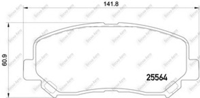 Передні гальмівні колодки 2556401 TEXTAR