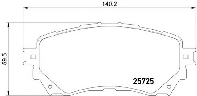 Колодки гальмівні передні, дискові 2572501 TEXTAR
