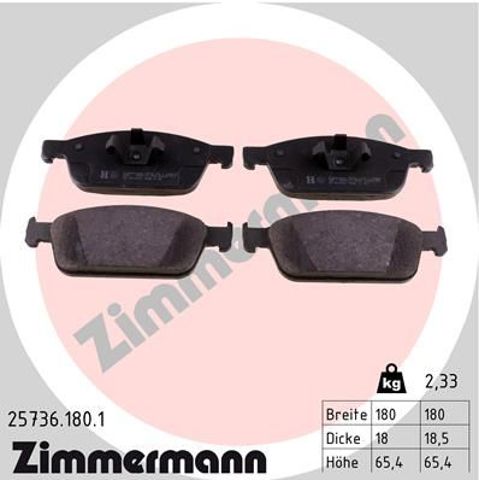 Гальмівні колодки 257361801 ZIMMERMANN