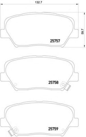 Колодки передні 2575701 TEXTAR