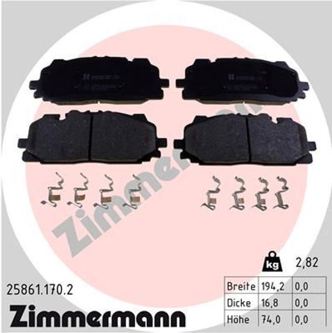 Дискові гальма 258611702 ZIMMERMANN