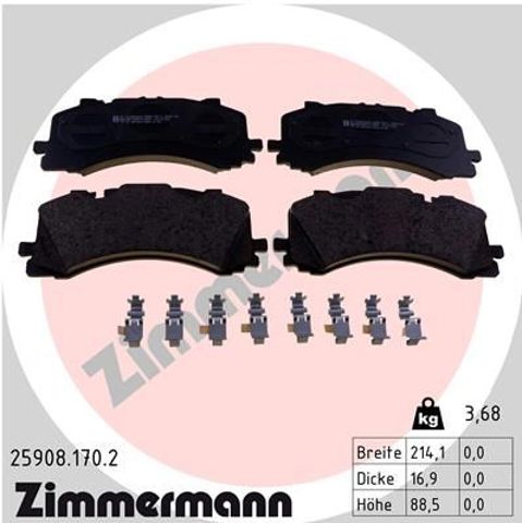 Гальмівні колодки 259081702 ZIMMERMANN