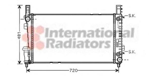Радіатор охолодження двигуна 30002364 VAN WEZEL