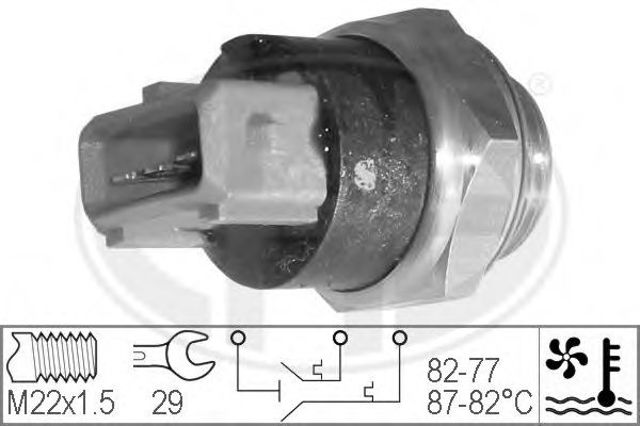 Eps термовимикач вентилятора радіатора citroen xantia break (x1) 330215