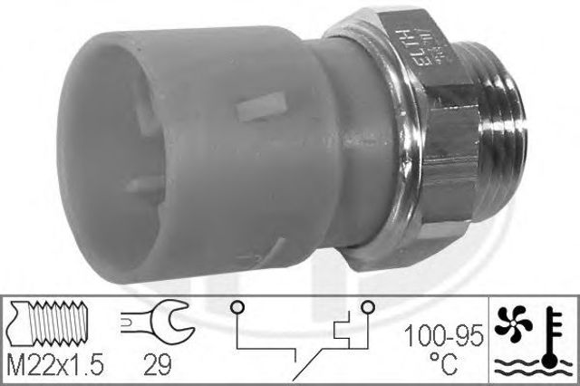 Термовимикач, вентилятор радіатора (вир-во era) 330301
