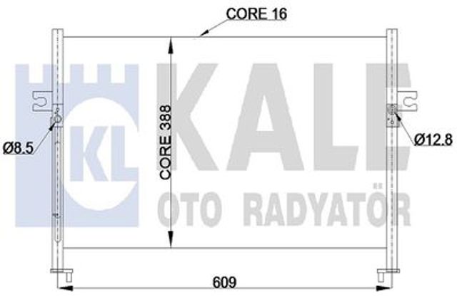 Kale hyundai радіатор кондиціонера (конденсатор) h100 342425