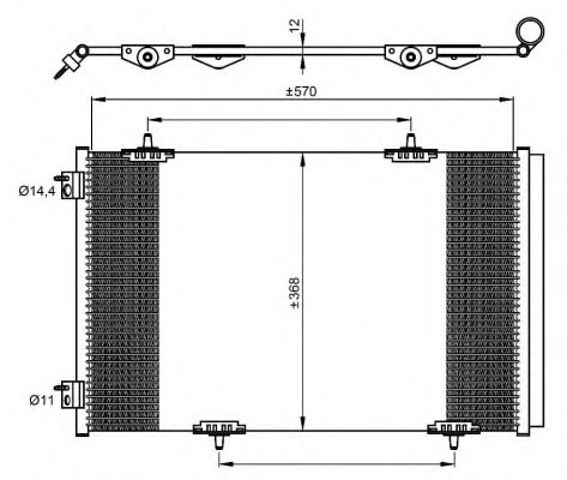 Радиатор кондиционера easy fit, citroen c-elysee / peugeot 301 12- 350066