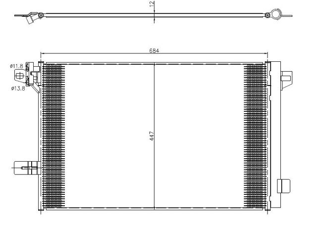 Конденсатор системи охолодження системи 350369 NRF