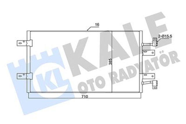Радиатор кондиционера, 2.0/2.5 dci 06- (690x390x16) 350720