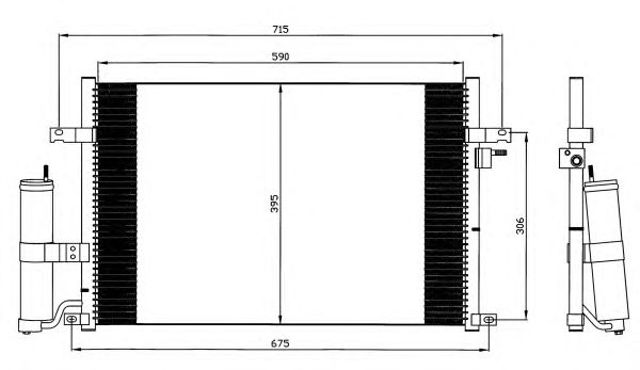 Радиатор кондиционера lacetti j200, chevrolet (gm) lacetti 03- 35573
