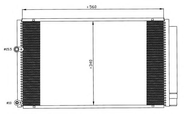 Трубопроводи і радіатор кондиціонера 35601 NRF